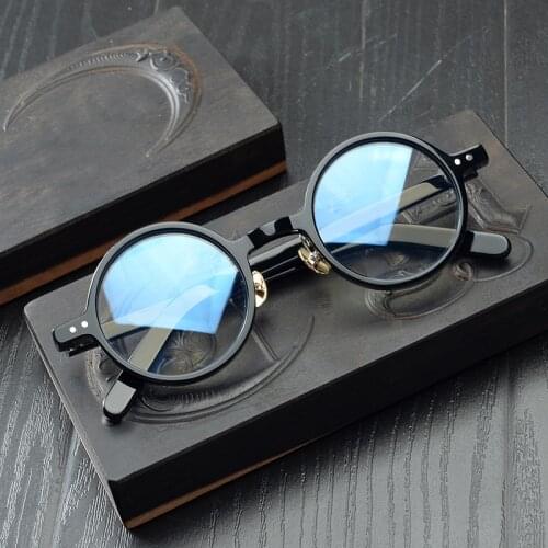 Acetate Transparent Clear Glasses Men Women Vintage Small Round Glasses Frame Optical Myopia Eyeglasses Frames Eyewear Oculos