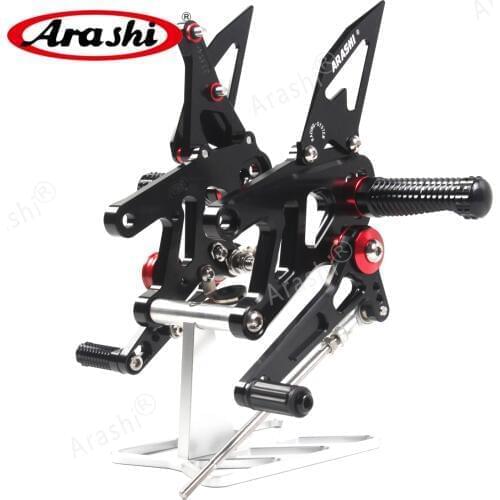 Arashi CNC Adjustable Footrests For APRILIA RSV4 FACTORY APRC ABS 2013-2016 Foot Pegs Rider Footrest SBK SE 2013 2014 2015 2016