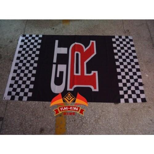 Nisan GT R car Flag ,3x 5ft Polyester,flag king,nisan GT R banner