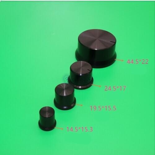 10 Piece 4 size black plastic knob flower shaft straw hat type potentiometer adjustment audio amplifier volume adjustment knob