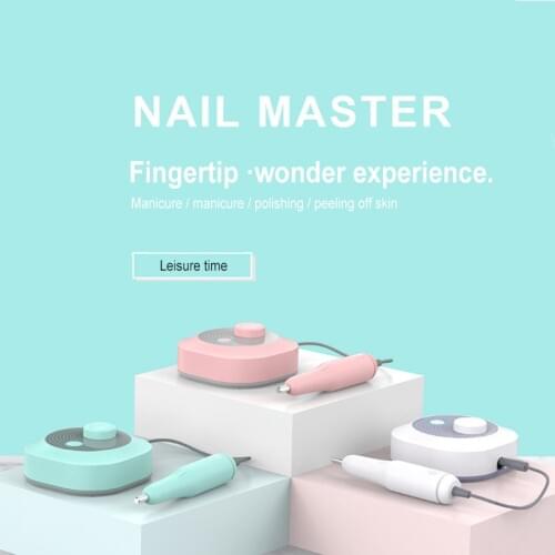 Electric Nail Drill Machine Sets 1 Adjustable Speed Host 4 Grinding Head 1 Handle Nails File Sanding Polishing Tools Equipment