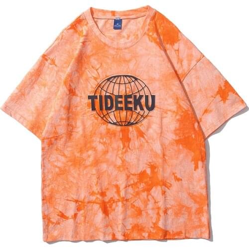 Summer New Gradient Tie Dye Alphabet Print Short Sleeve T-shirt Men And Women Loose No Sex Couple Casual Short Sleeve T-shirt