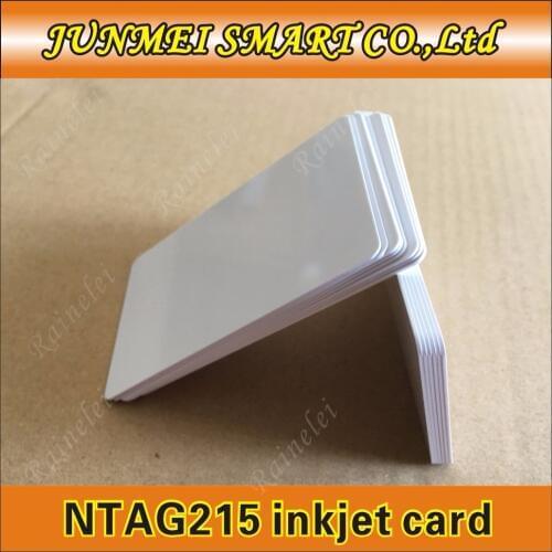 Printable Blank Inkjet PVC Cards 13.56MHZ NFC 215 NFC Card Tag Writable Inkjet Blank PVC Card For Canon Epson Printer