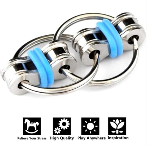 New Metal Puzzle Chain Fidget Toy For Autism Chain Fidget Toy Hand Spinner Key Ring Sensory Toys Stress Relieve Top Puzzles