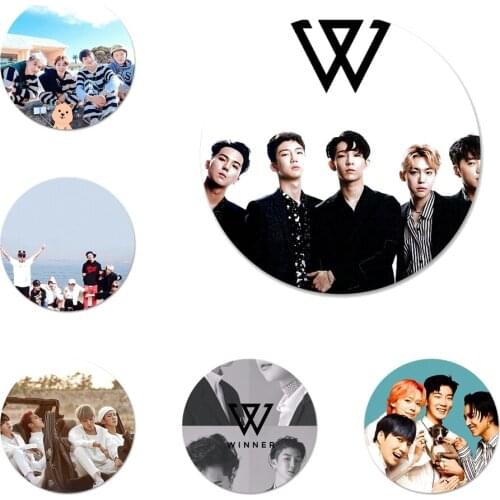 Boy Group Kpop Winner Brooch Pin Cosplay Badge Accessories For Clothes Backpack Decoration Gift 58mm