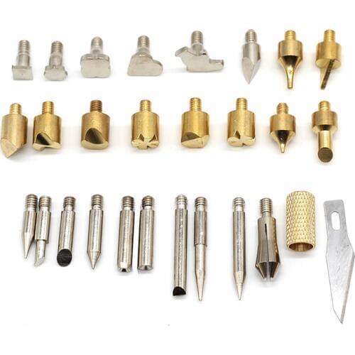 Wood Burning Pen Tips Stencil Soldering Iron Tip For Pyrography Woodworking Carving Tool for DIY Hobby Craft 28pcs/lot