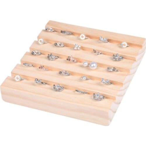 New 5 Rows of Ring Display Stand Holder Wholesale Jewelry Ring Organizer for Store Jewelry Display Tray Holder Rack/box