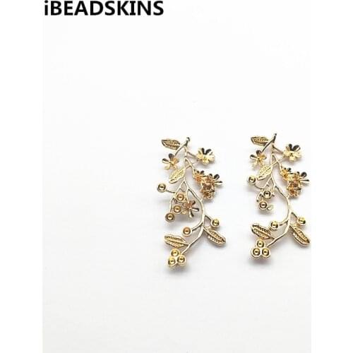 New arrival! 41x20mm Flower shape Connectors Copper Jewelry Accessories for Earrings parts,Accessories,hand Made Jewelry DIY