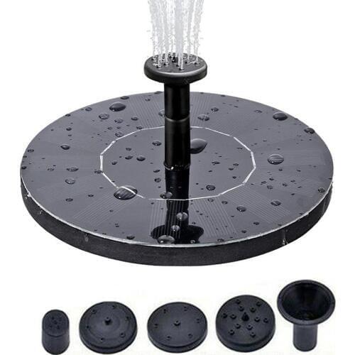 New 5.3" Solar Round Fountain Floating Water Fountain Fontaine For Garden Decoration Solar Fontein Pool Pond Waterfall Wholesale