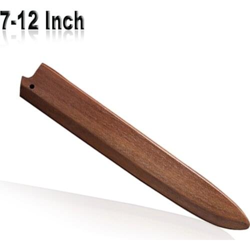 6 7 8 9 10 12 inch Scabbard Walnut Wood Kitchen Steak Slicing Japanese Santoku Knives Shell Case Knife Storage Sheath Organizer