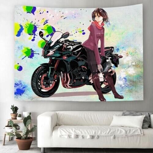 Attack on Titan Cartoon Anime Tapestry Wall Hanging Polyester Bedroom Decor Bedspread Beach Mat Blanket Yoga Mat Tapestries