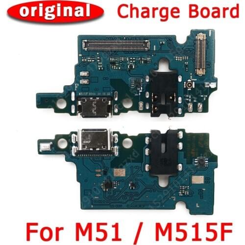 Original Charging Port for Samsung Galaxy M51 M515F USB Charge Board PCB Dock Connector Flex Cable Replacement Spare Parts