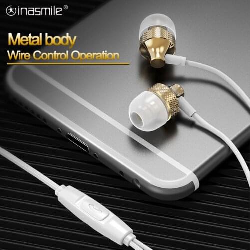 Excellent 3.5mm Wired Headphones With Bass Earbuds Stereo Earphone Music Sport Gaming With mic For Xiaomi IPhone Samsung phones
