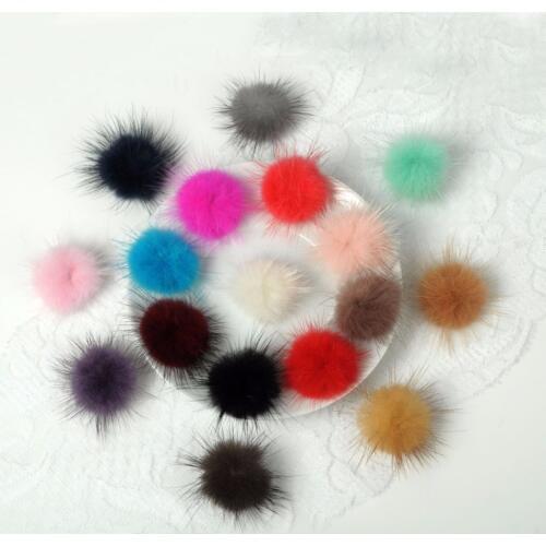 100pcs/lot 30MM Mink Fur Ball Fur Pompom DIY Jewelry Findings Mink Ball for shoes jewelry cloth Making Craft
