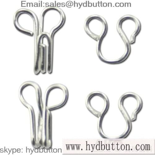 Silver Gun Metal Brass Hook/Eye Closure Bra Back Repair Fasteners Sew On Fur Coat Suit Trousers