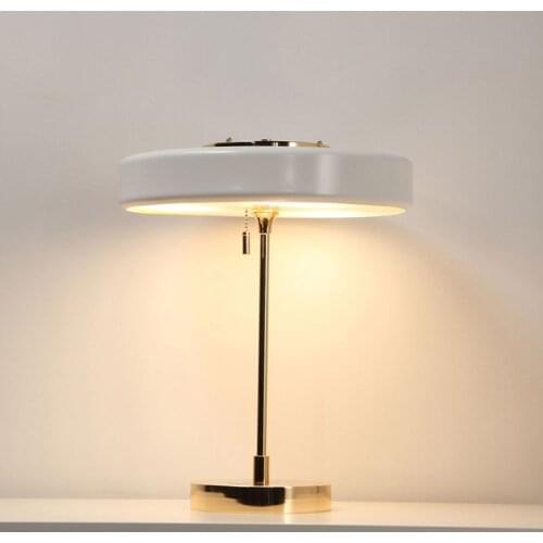 Nordic modern simple iron revolution designer model bedroom bedside zipper table lamp