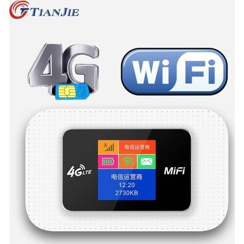 TIANJIE MIFI 3G 4G WIFI Router LTE Pocket High Speed GSM WCDMA Portable Unlocked 150Mbps Car Modem With Sim Card Slot