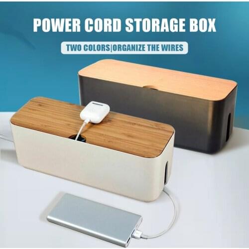 Cable Storage Box Charger Wire Management Power Strip Wire Case Anti Dust Charger Socket Organizer Network Line Storage Bin
