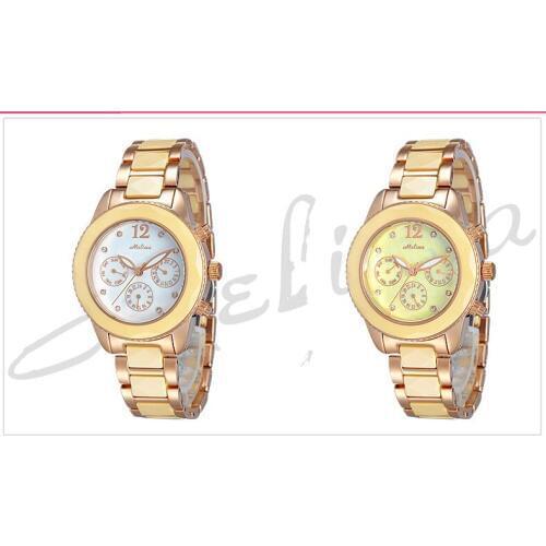 MELISSA Produced Elegant Ceramic Watch Women Business Statement Wrist watch Workable 3 Eyes Bracelet Relogios Montre Femme F8031