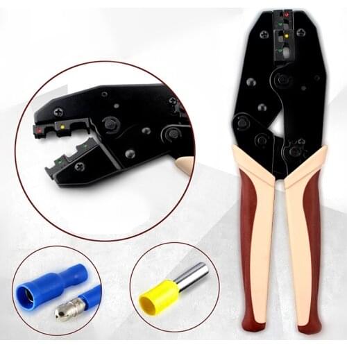 0.5mm2~1.5mm, 2.5mm2, 4.0mm2, 6.0mm2 Cold Terminal Crimping Pliers Ratchet Crimping Pliers Locking Pliers