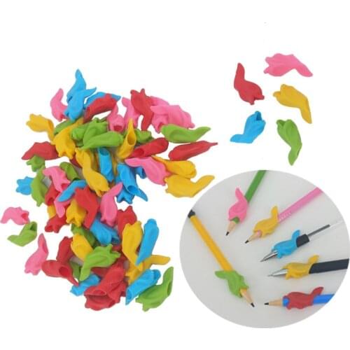 10pcs Preschool Children Students Hold Pens Learn Writing Corrections Writing Tools Silicone School Office Stationery