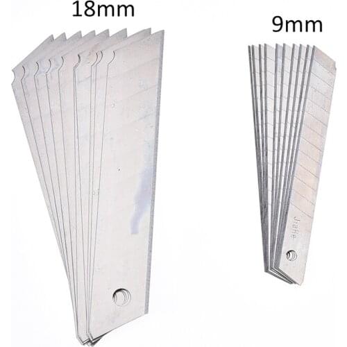 10Pcs/lot Refill Blades Stainless Steel Replaceable Blades Cutting Blades For Utility Knife 9/18mm
