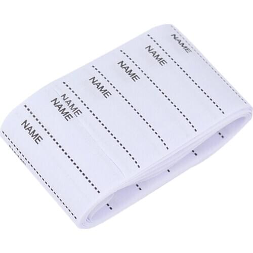 200 Pieces Name Labels Iron/Sew on School Clothing Uniform Tapes Tags White and Pen