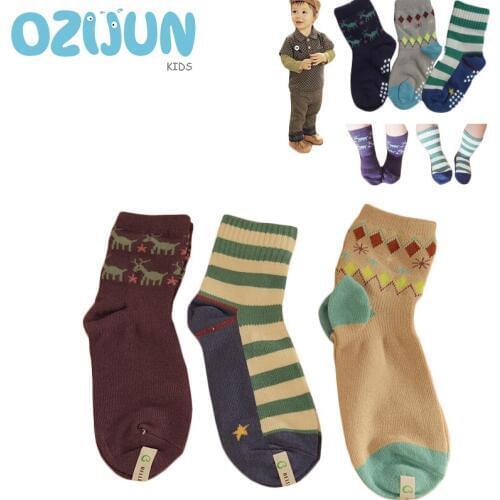 3 Pairs of autumn and winter children Boys socks high quality kids socks boy 2-15Years socks crew socks with arch support