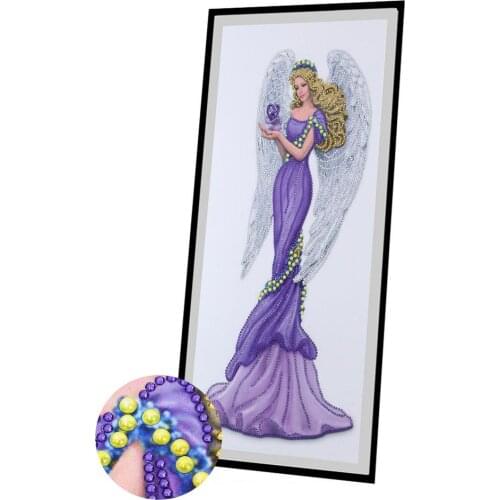 Diamond Embroidery Dress Lady Portrait Painting Beautiful Women Partial Round Stitch Picture Of Rhinestones