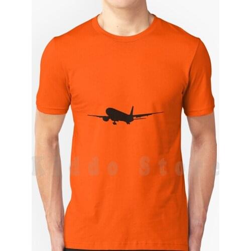 Boeing 777 T Shirt Cotton Men Diy Print Cool Tee Flying Aviation Boeing Boeing 777 777 Flight Plane Airplane Airport Landing