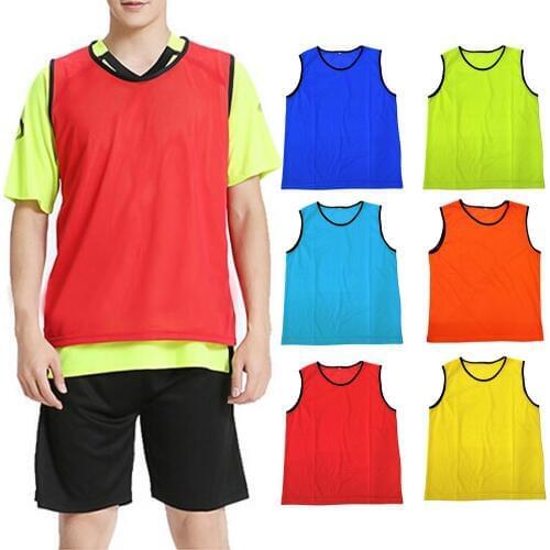 Unisex Kids Adult Soccer Quick Drying Jerseys Outdoor Sports Vest Breathable Football Training Match Mesh Sleeveless Vest Top
