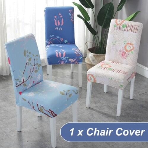 Printed Stretch Chair Cover Big Elastic Seat Chair Covers Office Chair Slipcovers Restaurant Banquet Hotel Home Decoration