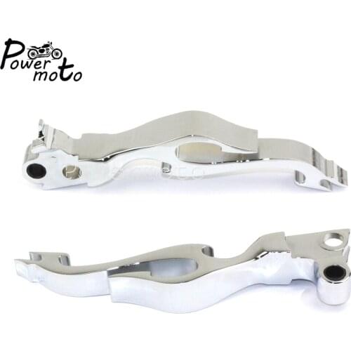 For Harley FLSTN FLSTSC FXDWG FLHR FXDB Sportster Road King Touring Models 1996-2012 Chrome Motorcycle Brake Clutch Lever Flame
