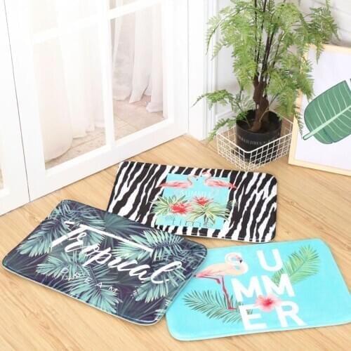 New Arrival 2020 Rugs Washable Flannel Doormat Bath Mats Foot Pad Home Decor Bathroom Mats Door Mat Floor Mat