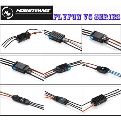 1pcs Hobbywing FlyFun V5 60A/80A/120A/130A/160A Brushless ESC 3-6S Lipo With DEO Function For RC FPV Drone Aircraft Quadcopter