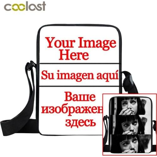 Custom Your Image Name Logo Mini Messenger Bag Girls Personalized Crossbody Bag teenagers Cartoon Shoulder Bags Best Gift Bag