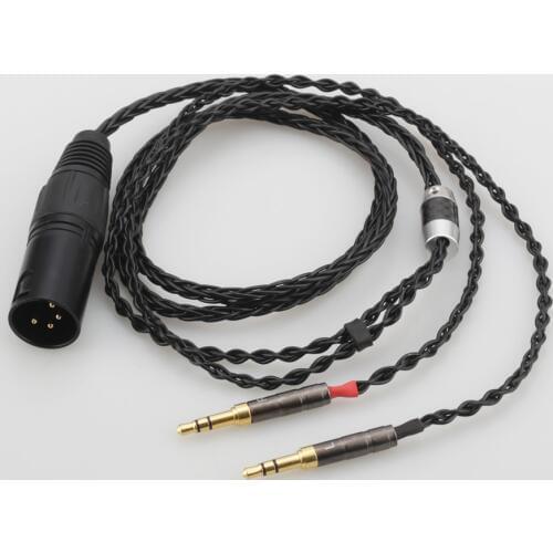 Audiocrast HIFI 4-pin XLR Male Balanced Headphone Upgrade Cable for Sundara Aventho focal elegia t1 t5p D7200 D600 D7100 MDR-Z7