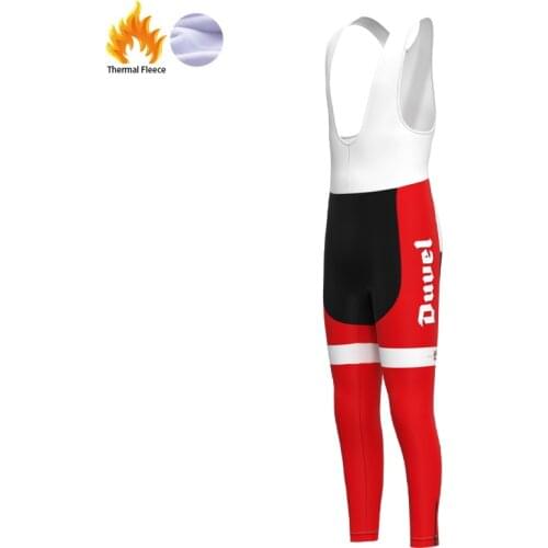 1992 Racing Belgium Duvel Team Retro Man Fleece Cycling trousers Triathlon winter Bike Skinsuit Pants Pantalón ciclismo mujer