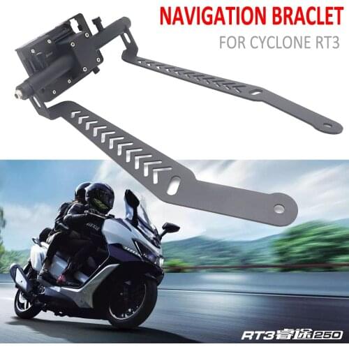 Motorcycle Phone GPS Mount Navigation Bracket USB Wireless Charging FOR CYCLONE RT3 RT 3 Expansion Stand Multifunction Crossbar