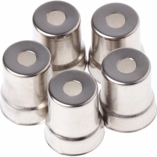 MEXI 5Pcs/Set Diameter 13mm Steel Cap Microwave Oven Replacement Round Hole Magnetron Silver Tone