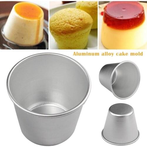 Mini Cake Mould Aluminum Alloy Small Cake Mold Cup Jelly Pudding Cup Round Cake Mould RE