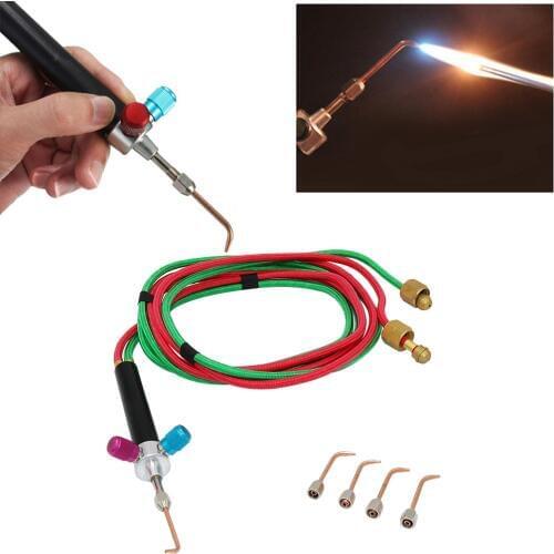 Mini gas welding torch for jewelry and dental tools with 5 tips Smith equipment gold Soldering torch for Oxygen