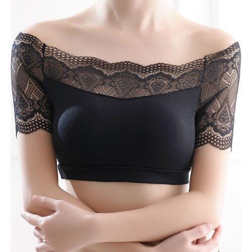 Fashion Womens Intimates Solid Bare Shoulder Strapless Sexy Lace Color Tube Tops Underclothes Bra FS0621