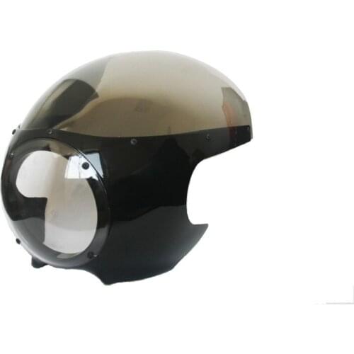 Motorcycle Cafe Racer Head Light Fairing Mask Front Light Cowl Visor 5 3/4" Headlight Fairing For Harley Sportster 883 1200 XL D