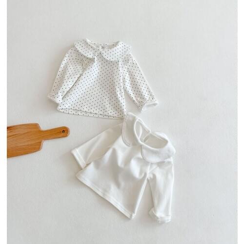 Spring New Baby Girls Doll Collar Shirt