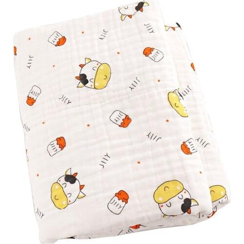 110*110cm 6 Layers 100% Cotton Gauze Newborn Blanket Infant Bath Towel Baby Sleeping Receiving Blankets Newborn Bedding Blanket