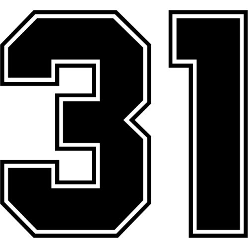 Creative Number 31 Reflective Car Stickers Pvc Personality Fun Auto Window Bumper Waterproof Beautiful Decal Decoration