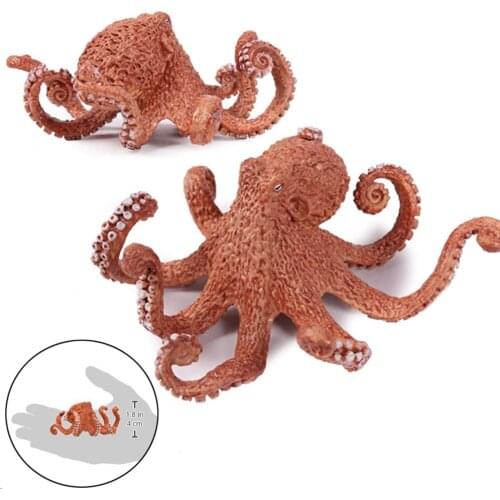 Inch Animal Toys Set Plastic Octopus Toy Action Figure PVC Sea Life Decor Simulation Wildlife Model Ocean Party Decorations Show