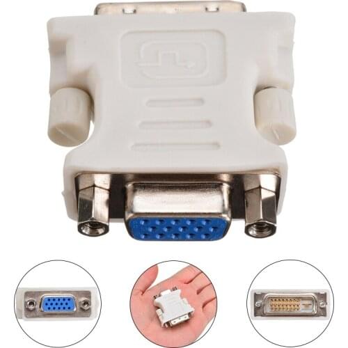 Durable 24+1 Pin DVI-D Male to 15 Pin VGA Female Video Converter for Laptop Monitor PC High Quality Audio Cable Connector Socket