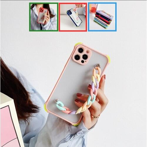 Bracelet Shockproof Phone Case for Huawei Y7P Y7A Y5P Y6P Y9A Y8S Y8P Y5 Y6 Y7 Y9 Prime 2019 2020 Wrist Chain Back Cover Couqe